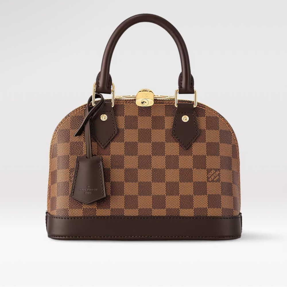 Louis Vuitton Alma BB Damier Eben Purse with strap